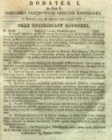 Dziennik Urzędowy Gubernii Radomskiej, 1855, nr 6, dod. I