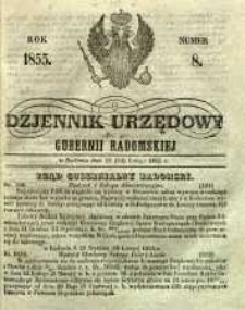 Dziennik Urzędowy Gubernii Radomskiej, 1855, nr 8