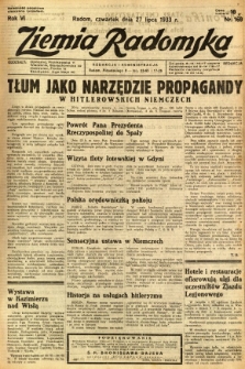 Ziemia Radomska, 1933, R. 6, nr 169
