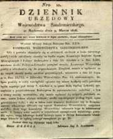 Dziennik Urzędowy Województwa Sandomierskiego, 1828, nr 10