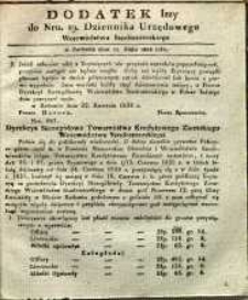 Dziennik Urzędowy Województwa Sandomierskiego, 1828, nr 19, dod. I