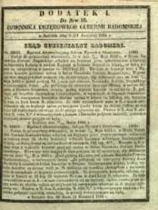 Dziennik Urzędowy Gubernii Radomskiej, 1855, nr 16, dod. I