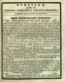 Dziennik Urzędowy Gubernii Radomskiej, 1855, nr 19, dod. II