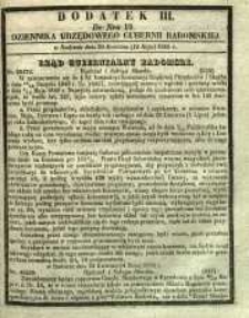 Dziennik Urzędowy Gubernii Radomskiej, 1855, nr 19, dod. III