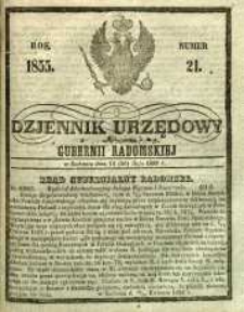 Dziennik Urzędowy Gubernii Radomskiej, 1855, nr 21