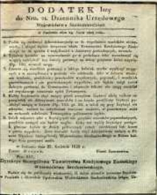 Dziennik Urzędowy Województwa Sandomierskiego, 1828, nr 21, dod. I