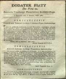 Dziennik Urzędowy Województwa Sandomierskiego, 1828, nr 22, dod. V