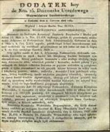 Dziennik Urzędowy Województwa Sandomierskiego, 1828, nr 23, dod. I