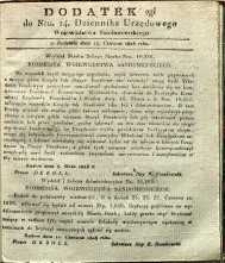 Dziennik Urzędowy Województwa Sandomierskiego, 1828, nr 24, dod. II