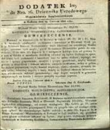 Dziennik Urzędowy Województwa Sandomierskiego, 1828, nr 26, dod. I