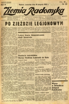 Ziemia Radomska, 1933, R. 6, nr 181