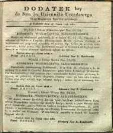 Dziennik Urzędowy Województwa Sandomierskiego, 1828, nr 30, dod. I