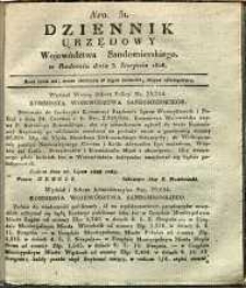 Dziennik Urzędowy Województwa Sandomierskiego, 1828, nr 31