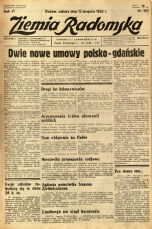Ziemia Radomska, 1933, R. 6, nr 183