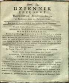 Dziennik Urzędowy Województwa Sandomierskiego, 1828, nr 34