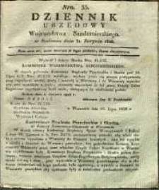 Dziennik Urzędowy Województwa Sandomierskiego, 1828, nr 35