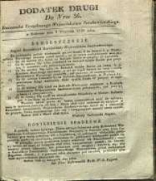Dziennik Urzędowy Wojew&oacute;dztwa Sandomierskiego, 1828, nr 36, dod. II