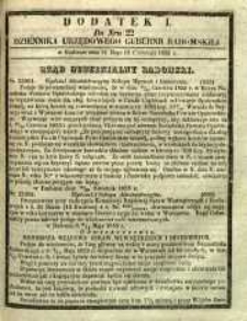 Dziennik Urzędowy Gubernii Radomskiej, 1855, nr 22, dod. I