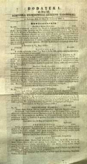Dziennik Urzędowy Gubernii Radomskiej, 1855, nr 23, dod. I