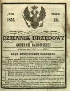 Dziennik Urzędowy Gubernii Radomskiej, 1855, nr 24