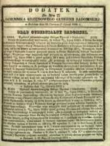 Dziennik Urzędowy Gubernii Radomskiej, 1855, nr 27, dod. I