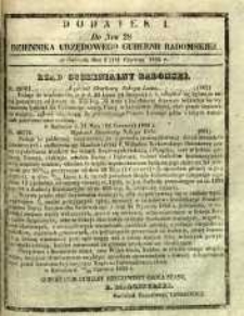 Dziennik Urzędowy Gubernii Radomskiej, 1855, nr 28, dod. I