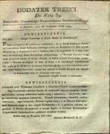 Dziennik Urzędowy Województwa Sandomierskiego, 1828, nr 39, dod. III