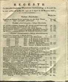 Regestr Do Dzeinnika Urzędowego Wojewóztwa Sandomierskiego za Kwartał III to jest: od Nru 27 do 39 czyli od 6 Lipca do 28 Września 1828 r