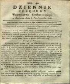Dziennik Urzędowy Województwa Sandomierskiego, 1828, nr 40