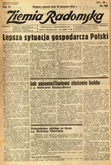 Ziemia Radomska, 1933, R. 6, nr 188