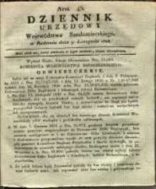 Dziennik Urzędowy Województwa Sandomierskiego, 1828, nr 45