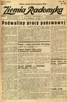 Ziemia Radomska, 1933, R. 6, nr 190