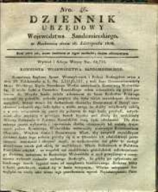 Dziennik Urzędowy Województwa Sandomierskiego, 1828, nr 46