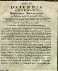Dziennik Urzędowy Województwa Sandomierskiego, 1828, nr 46
