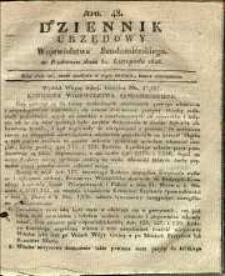 Dziennik Urzędowy Województwa Sandomierskiego, 1828, nr 48
