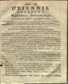 Dziennik Urzędowy Województwa Sandomierskiego, 1828, nr 48