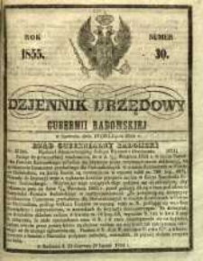 Dziennik Urzędowy Gubernii Radomskiej, 1855, nr 30