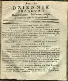 Dziennik Urzędowy Województwa Sandomierskiego, 1828, nr 50
