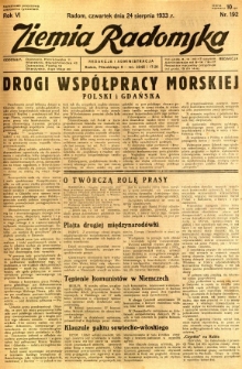 Ziemia Radomska, 1933, R. 6, nr 192