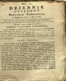 Dziennik Urzędowy Województwa Sandomierskiego, 1830, nr 10
