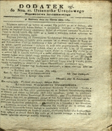 Dziennik Urzędowy Województwa Sandomierskiego, 1830, nr 12, dod. II