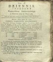 Dziennik Urzędowy Województwa Sandomierskiego, 1830, nr 13