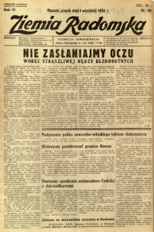 Ziemia Radomska, 1933, R. 6, nr 199