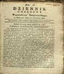 Dziennik Urzędowy Województwa Sandomierskiego, 1830, nr 16