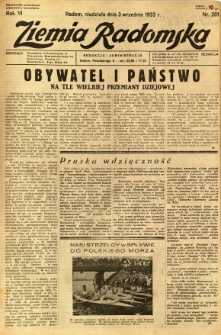 Ziemia Radomska, 1933, R. 6, nr 201
