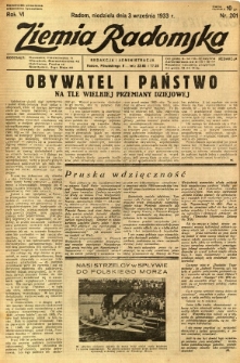Ziemia Radomska, 1933, R. 6, nr 201