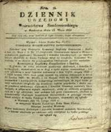Dziennik Urzędowy Województwa Sandomierskiego, 1830, nr 21