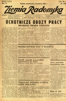 Ziemia Radomska, 1933, R. 6, nr 202