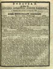 Dziennik Urzędowy Gubernii Radomskiej, 1855, nr 31, dod. II