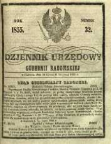 Dziennik Urzędowy Gubernii Radomskiej, 1855, nr 32